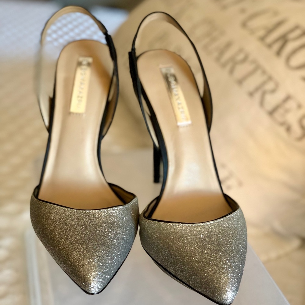 Maxazria silver sparkle slingback - Picture 2 of 5